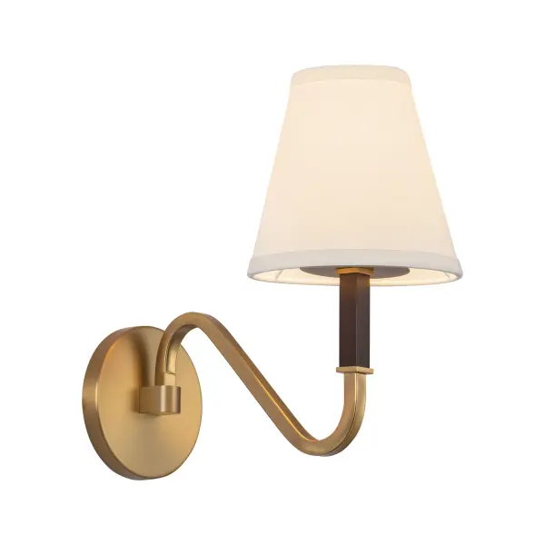 The Sloan Wall Sconce beautifully bridges traditional and contemporary styles with its textured matte black arms, white linen shade, and subtle chain details. Perfect for bathrooms, hallways, or accent spaces seeking soft ambient lighting.