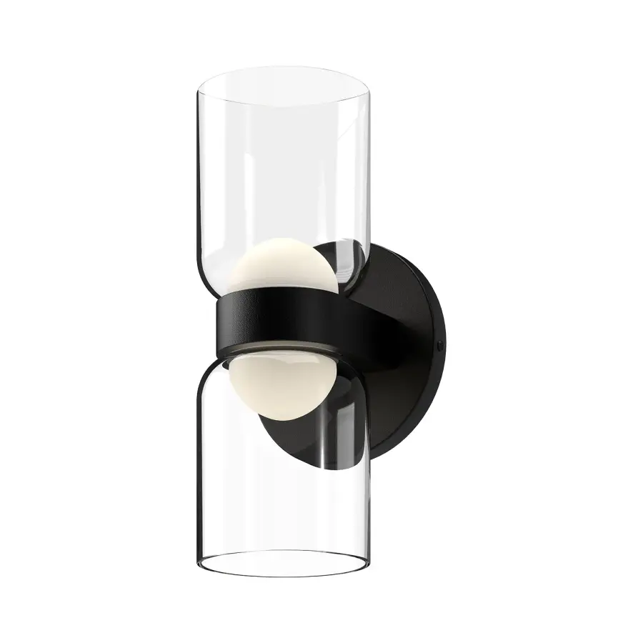 Cedar LED Wall Sconce in Brushed Gold with Clear Glass