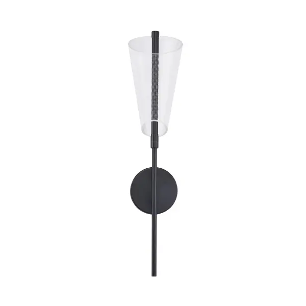 The Mulberry wall sconce combines minimalist modern design with innovative edge-lit acrylic shading. Its 24-inch width provides substantial illumination while the integrated 3000K LED delivers warm, inviting light perfect for bathrooms and hallways.