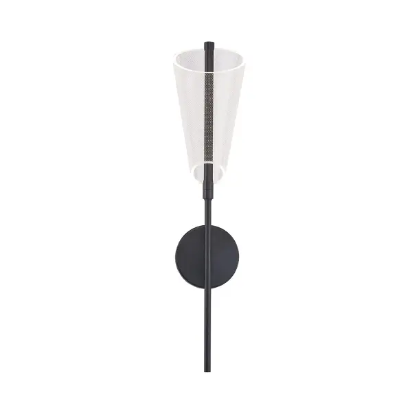 The Mulberry wall sconce combines minimalist modern design with innovative edge-lit acrylic shading. Its 24-inch width provides substantial illumination while the integrated 3000K LED delivers warm, inviting light perfect for bathrooms and hallways. - alternate view