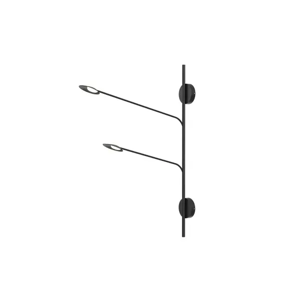 The Rotaire 2-light wall sconce brings organic elegance to modern spaces with its flora-inspired design. Featuring integrated 3000K LED technology and minimalist black finish, it delivers warm illumination perfect for bathrooms and hallways.