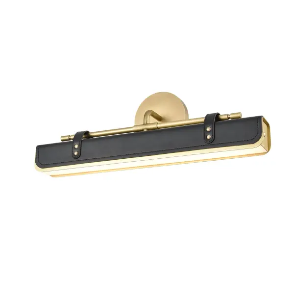 The Valise vanity light brings sophisticated travel-inspired design to your space with premium vegan leather and vintage brass finish. Integrated LED technology provides energy-efficient illumination while the unique luggage-inspired aesthetic adds character.