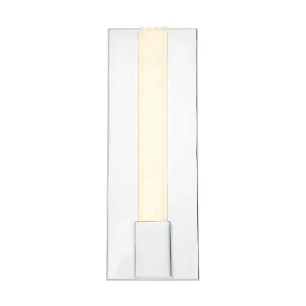 The Kismet vanity light combines classic elegance with modern LED technology. Featuring stunning ribbed alabaster panes and forged metal frames, it creates an ambient glow perfect for bathrooms and powder rooms.