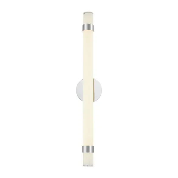 The Madison 30-inch vanity light combines classic elegance with modern functionality. Its large glass tube provides ambient illumination while vintage brass accents add timeless sophistication to any bathroom or powder room.