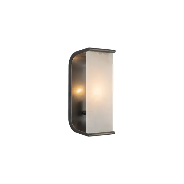 The Abbott sconce combines organic curved metal with natural alabaster for a sophisticated, feminine touch. Perfect for bathrooms and hallways, each piece features unique stone veining that adds character and warmth to any space.