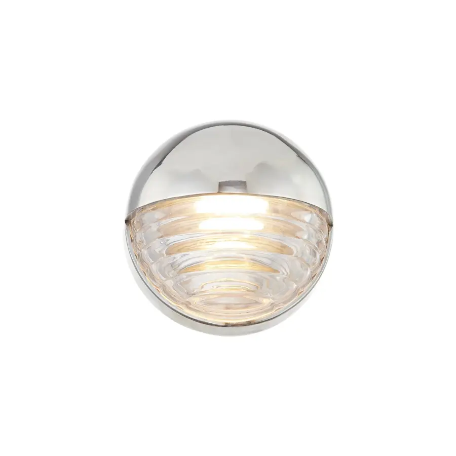 Elegant 1920s-Inspired Vanity Light with Luxe Ribbed Glass - Image 1