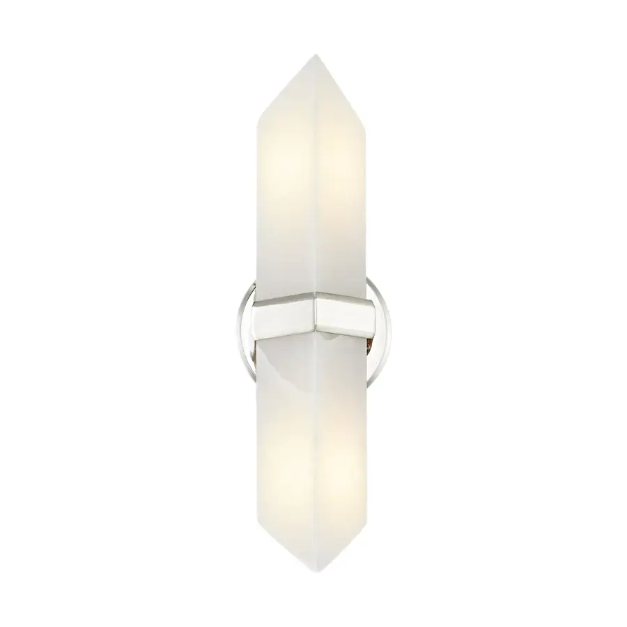 Elegant Alabaster Stone Vanity Light with Timeless Transitional Design - Image 1