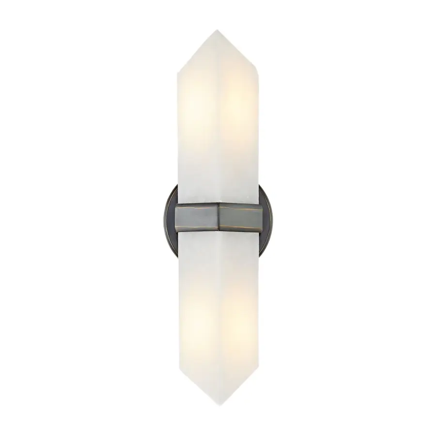 Elegant Alabaster Stone Vanity Light with Timeless Transitional Design - Image 2