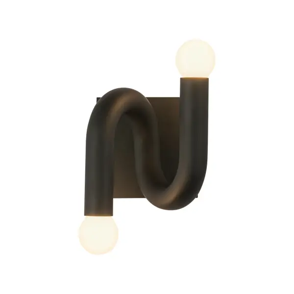 The Sadie vanity light brings quirky charm and modern energy to bathrooms and powder rooms with its distinctive swirling organic shapes. Customizable with your choice of E12 bulbs for personalized ambiance.