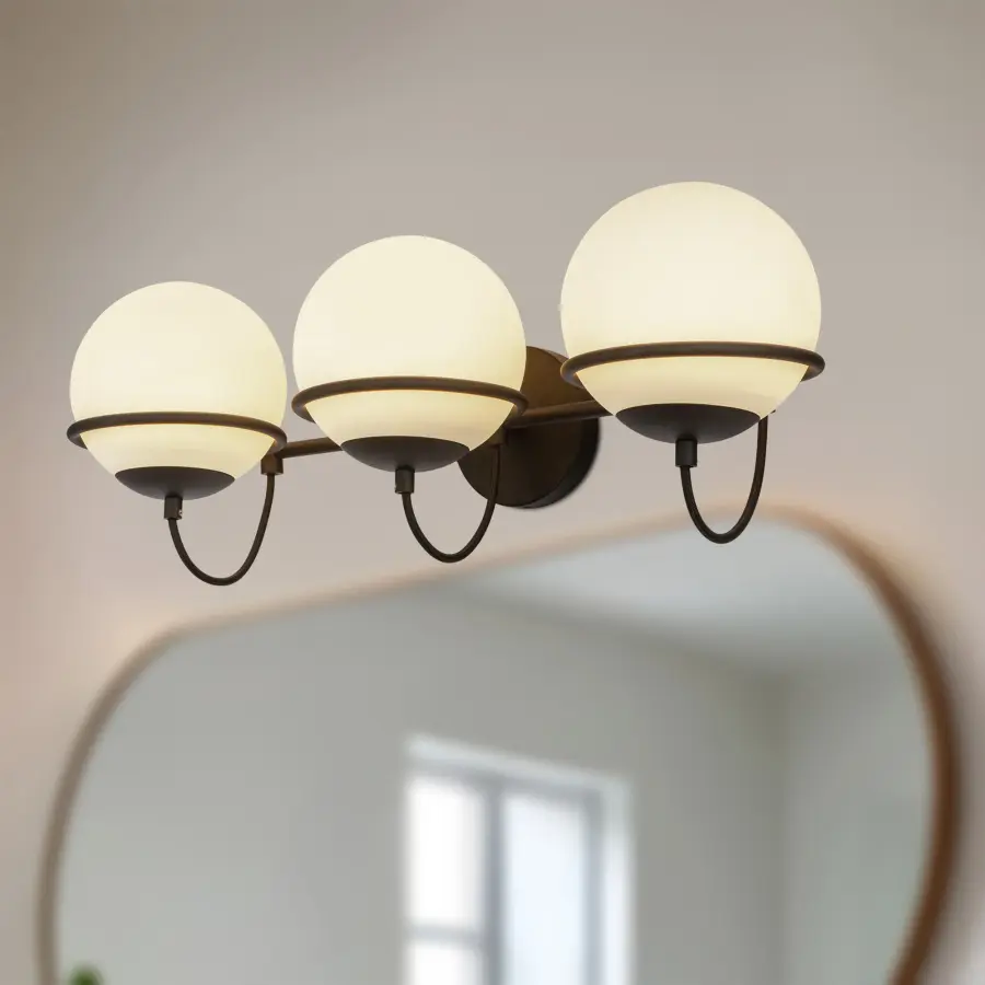 Whimsical Mid-Century Design with Floating Opal Orbs - Image 4