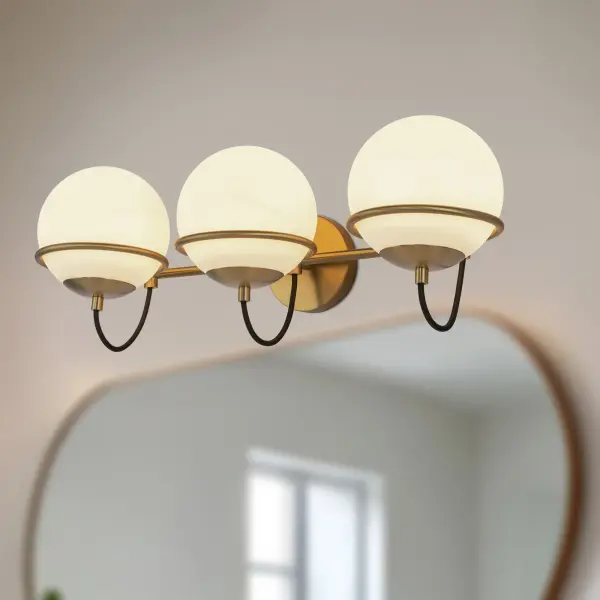 Whimsical Mid-Century Design with Floating Opal Orbs - Image 5