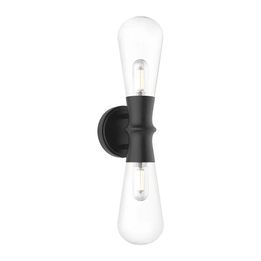 Elegant Parisian-Inspired Vanity Light with Swooping Bubble Glass - Image 1