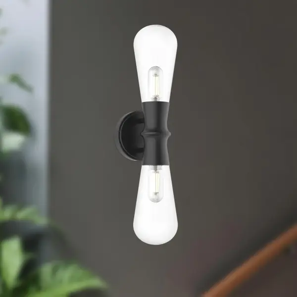 Elegant Parisian-Inspired Vanity Light with Swooping Bubble Glass - Image 4