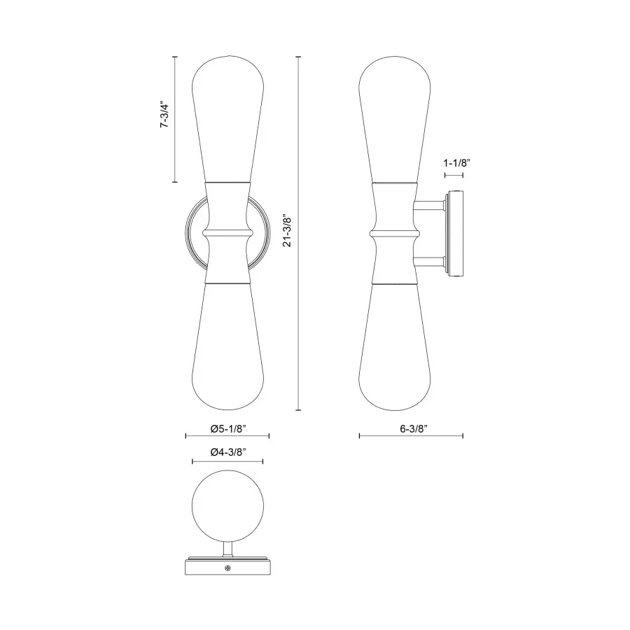 Elegant Parisian-Inspired Vanity Light with Swooping Bubble Glass - Image 8