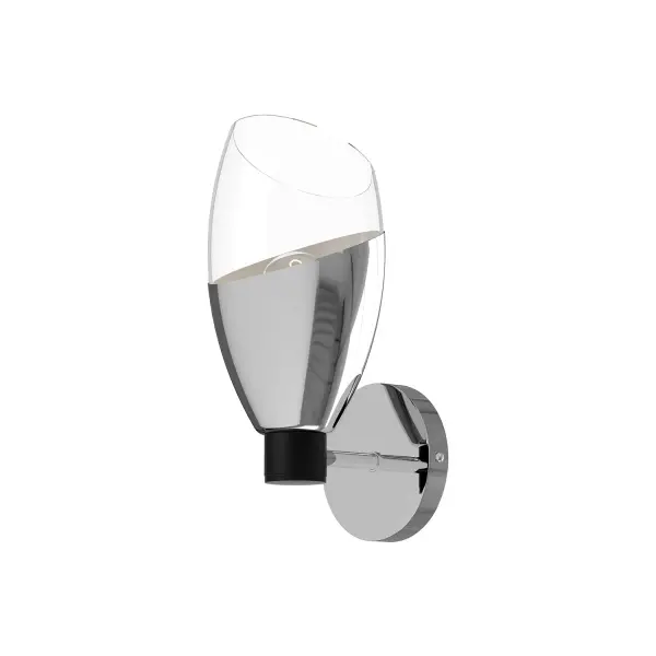 The Capri 5-Light Vanity Light transforms modern abstract art into functional lighting. Featuring diagonally forged metallic elements paired with elegant clear glass shades, this fixture serves as a standout statement piece.