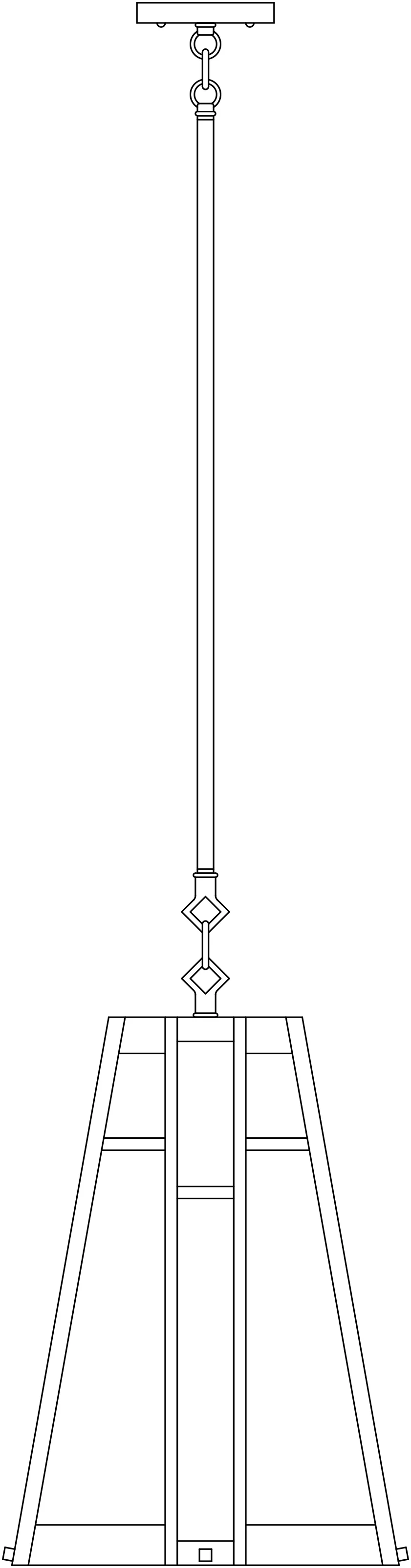 12" Asheville Stem Mount Pendant