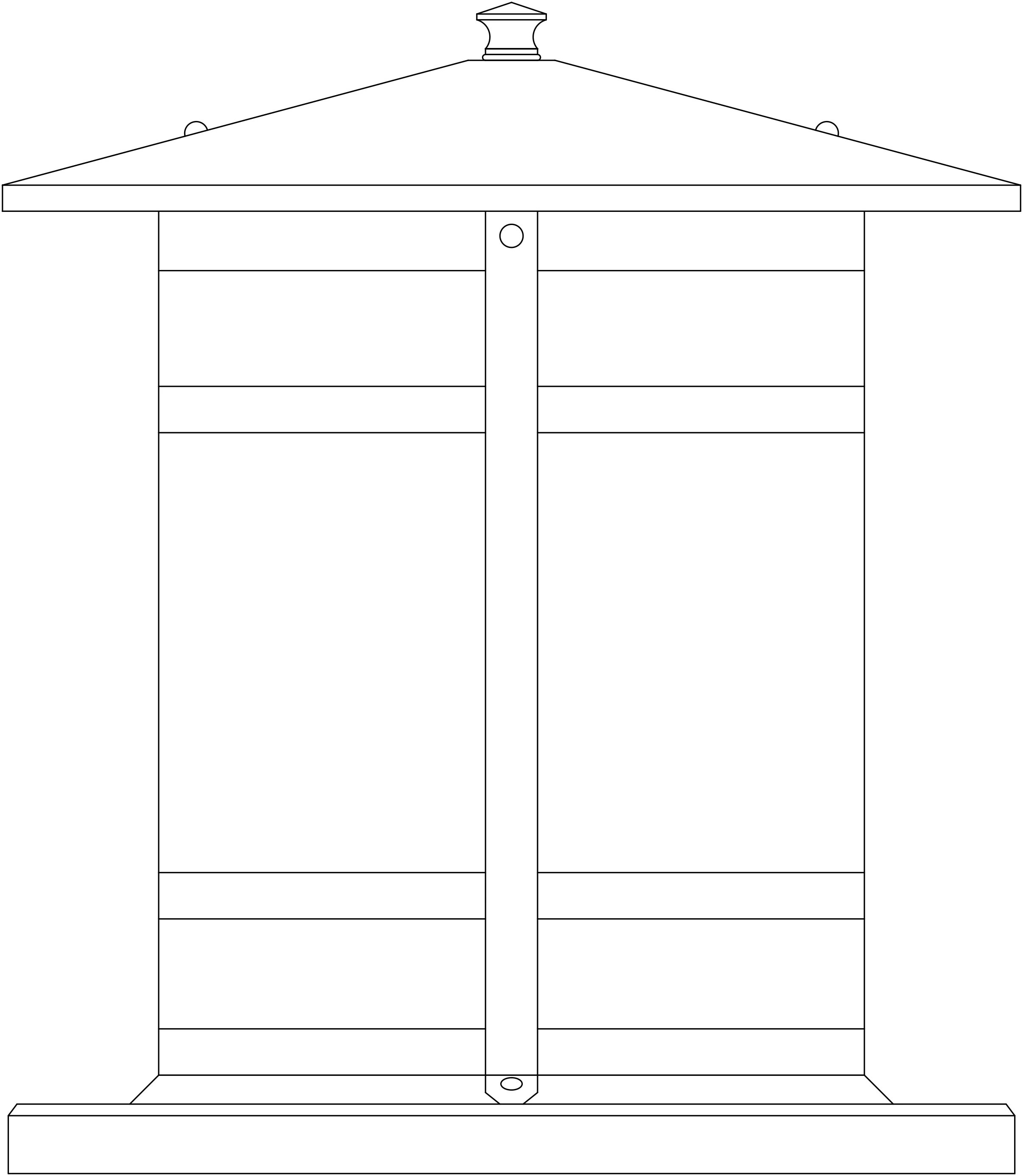 11" Berkeley Long Body Column Mount
