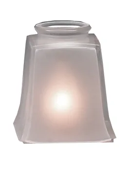 2-1/4" Frosted Curved Edge Glass Shade