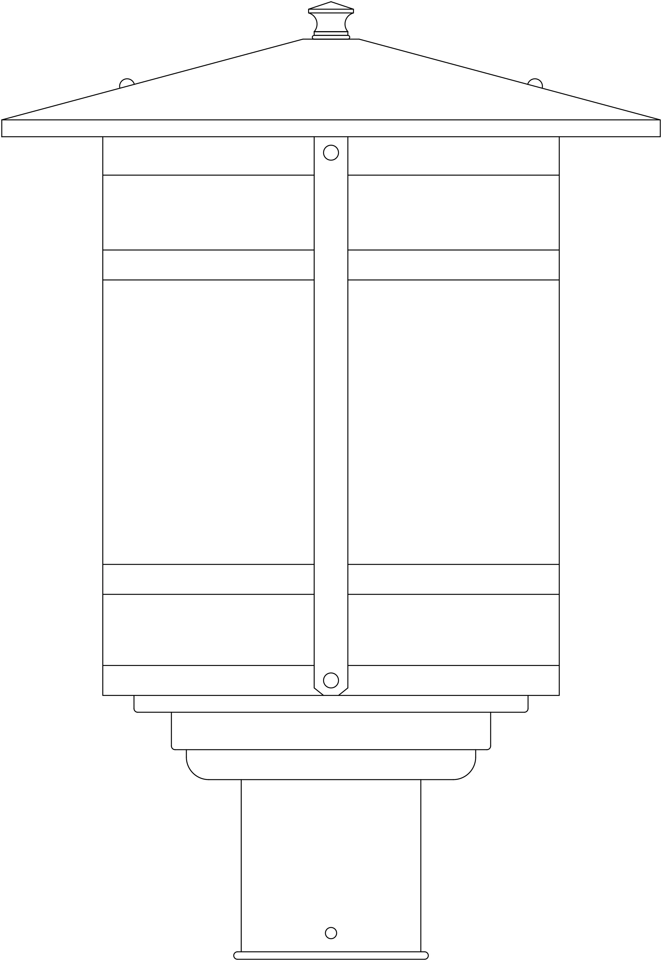 11" Berkeley Long Body Post Mount