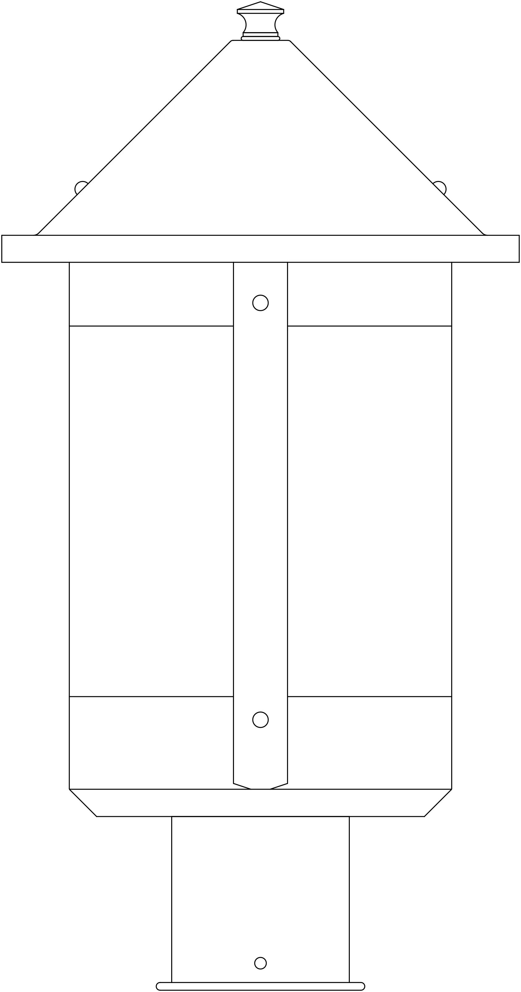 Brass Post-3" Diameter And 84" Length