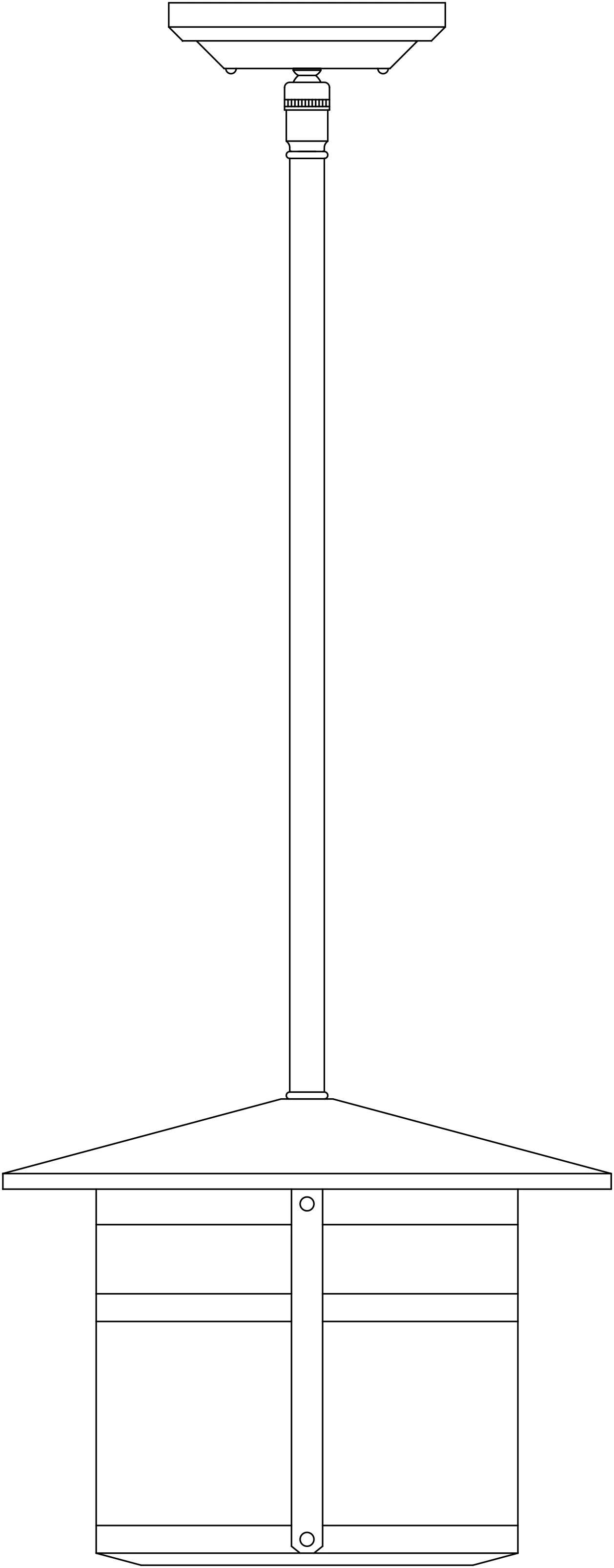 11" Berkeley Stem Hung Pendant
