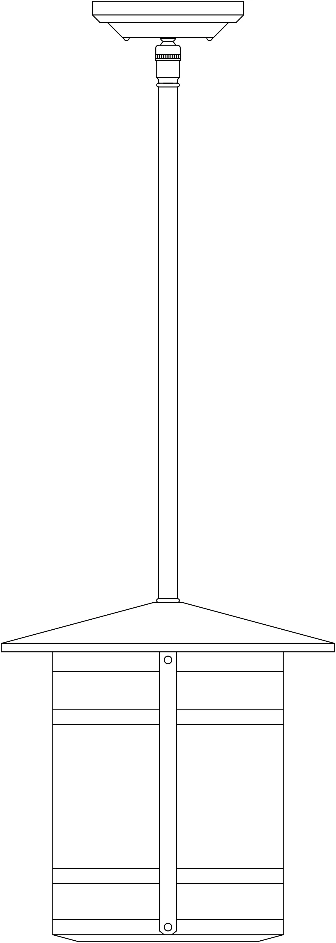11" Berkeley Long Body Stem Hung Pendant