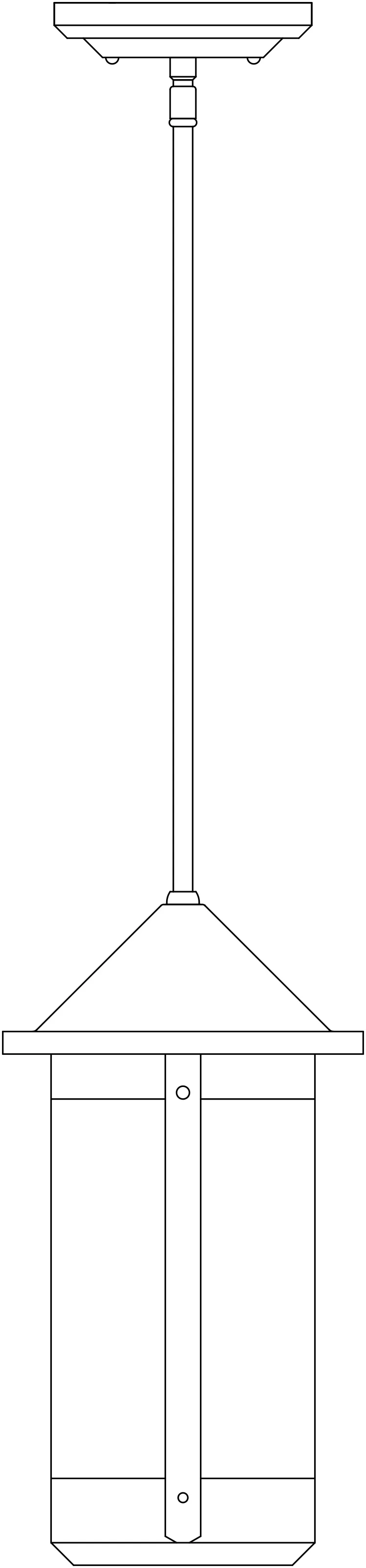 7" Berkeley Long Body Stem Hung Pendant