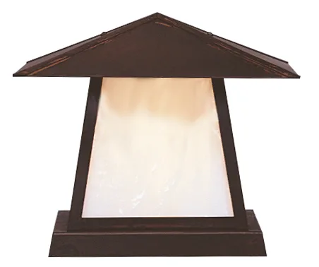 12" Carmel Column Mount With Bungalow Overlay