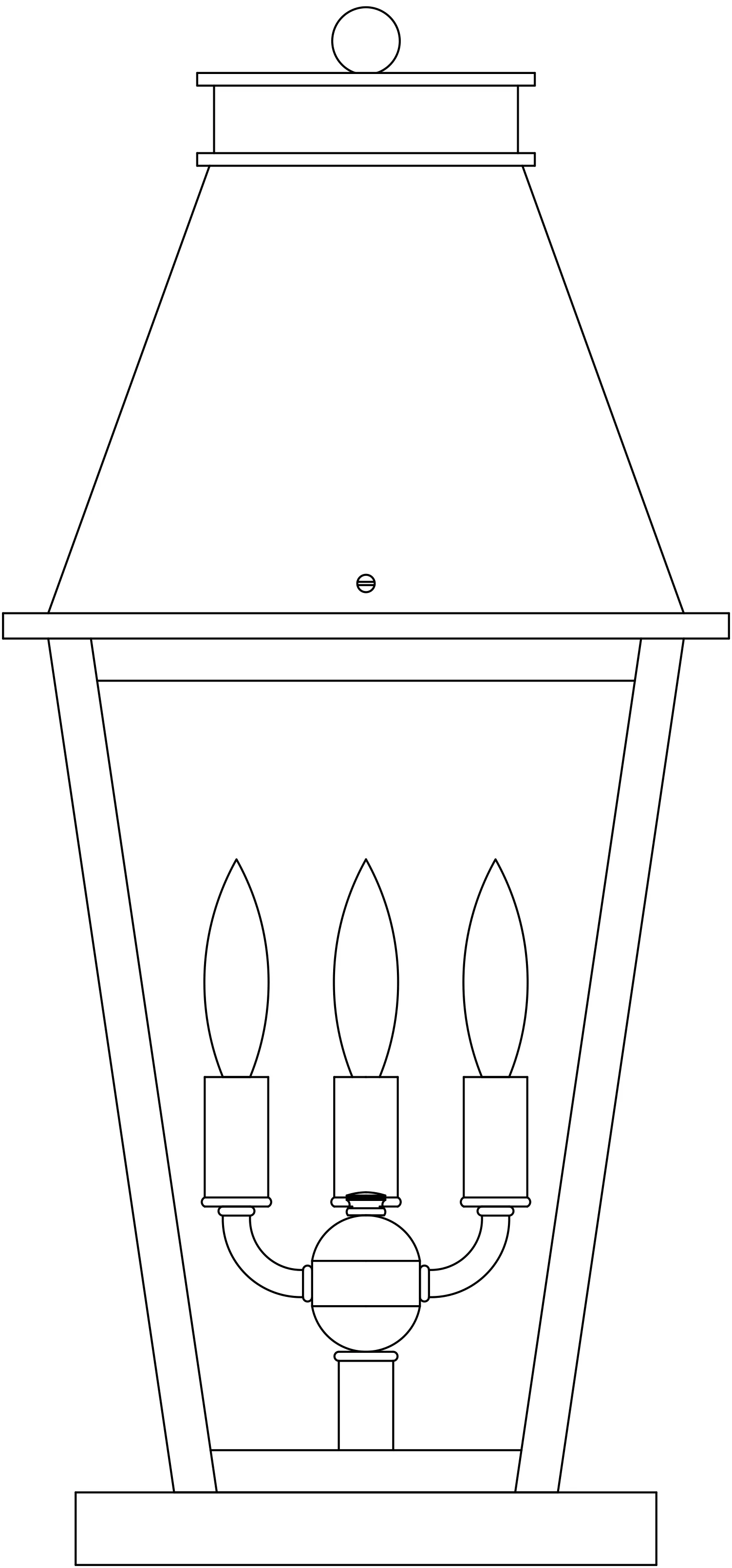 10" Croydon Column Mount