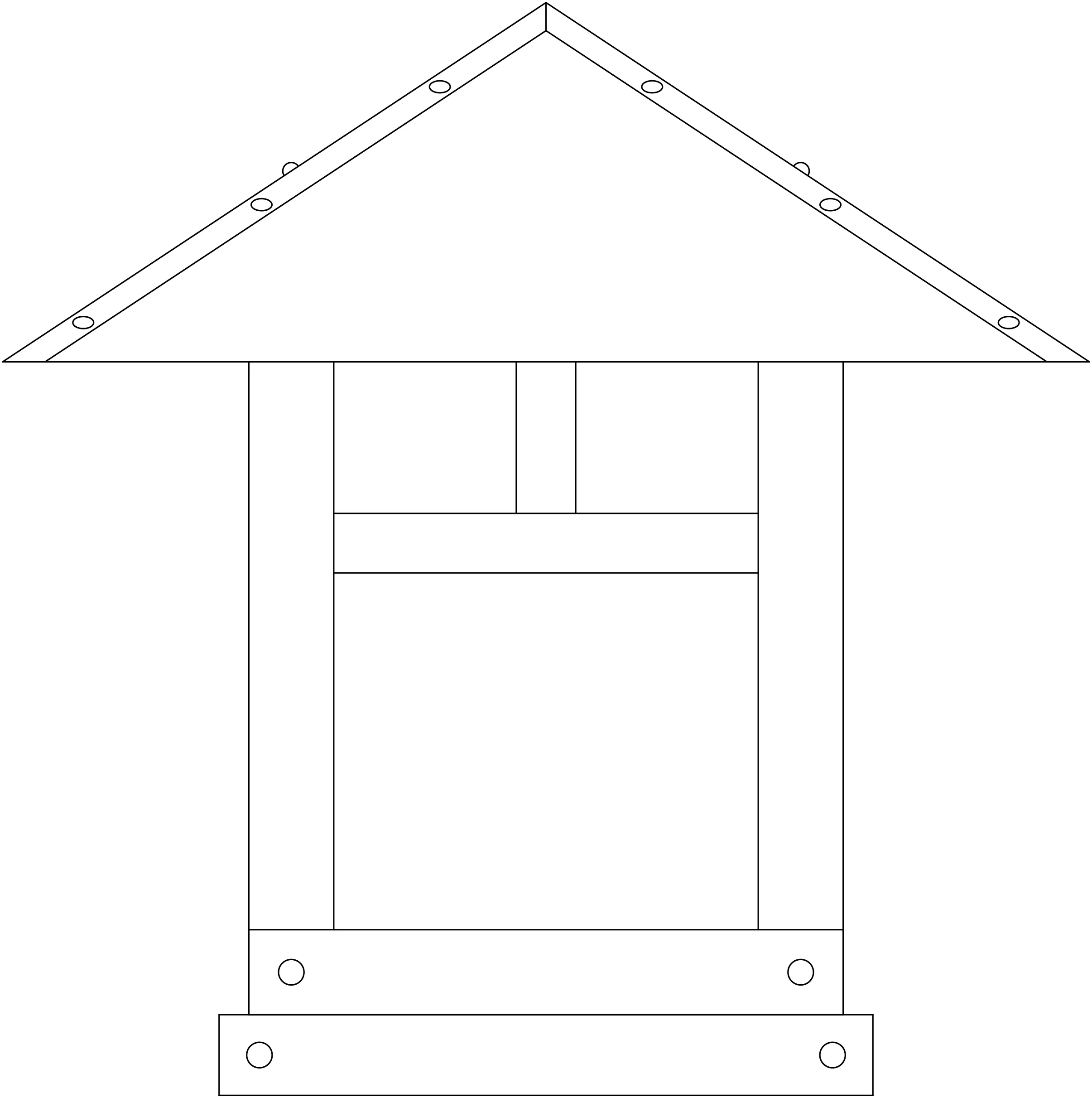16" Evergreen Column Mount Without Overlay (Empty)