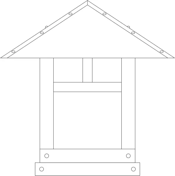 16" evergreen column mount with t-bar overlay