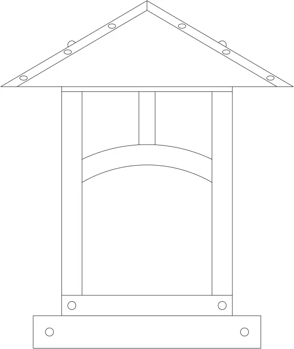 9" evergreen column mount with t-bar overlay