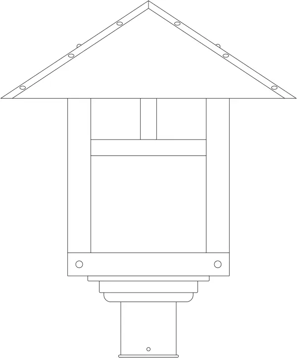 16" evergreen post mount with t-bar overlay