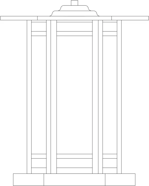 11" etoile column mount