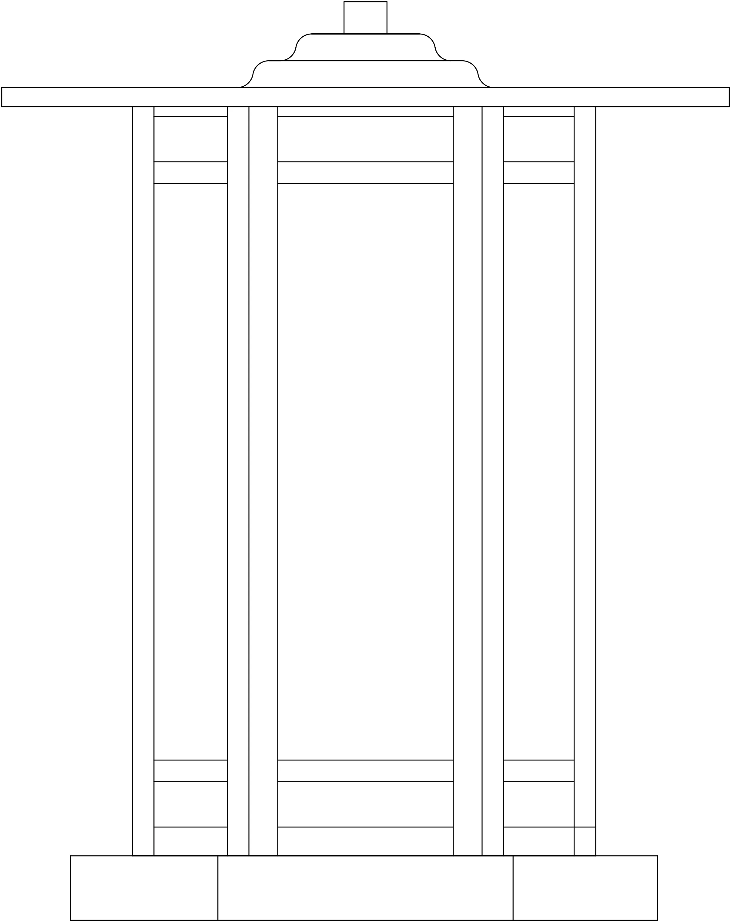 9" Etoile Column Mount