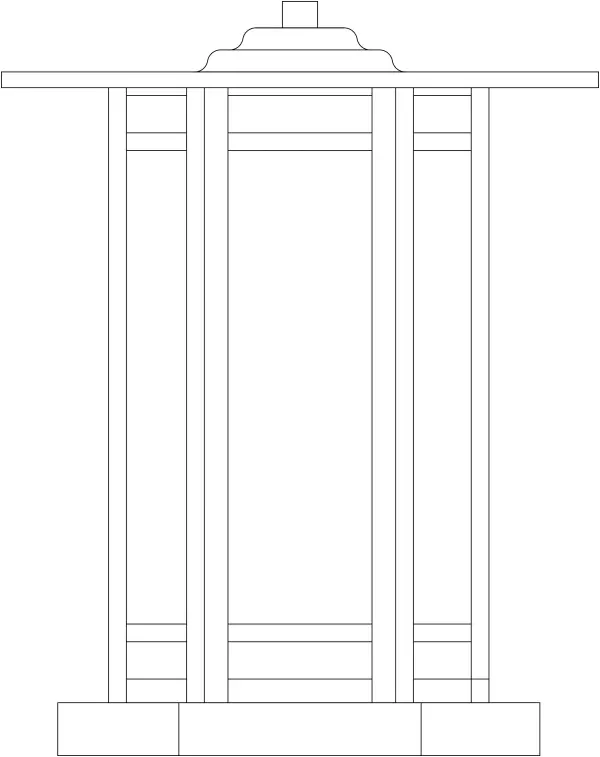 9" etoile column mount