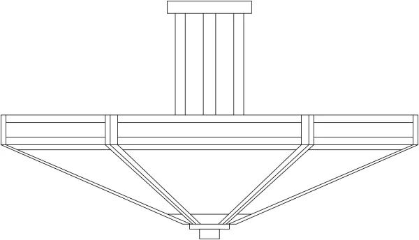21" etoile inverted ceiling mount