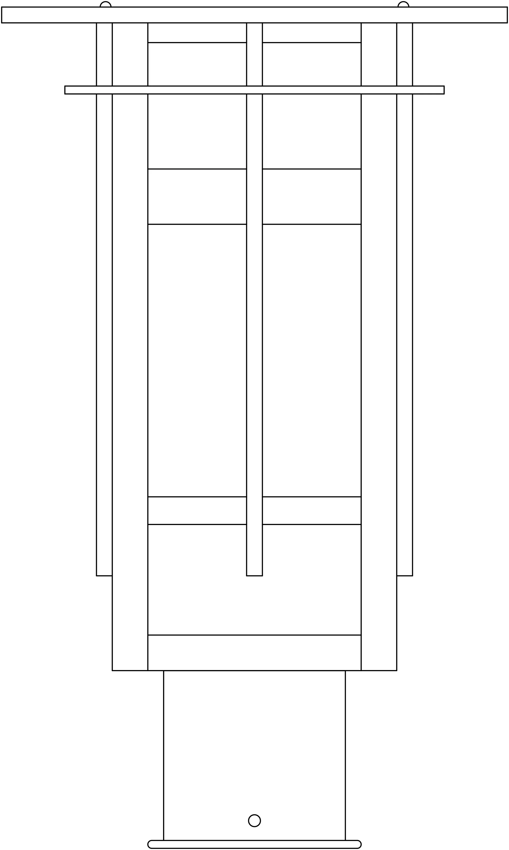8" Finsbury Long Body Post Mount