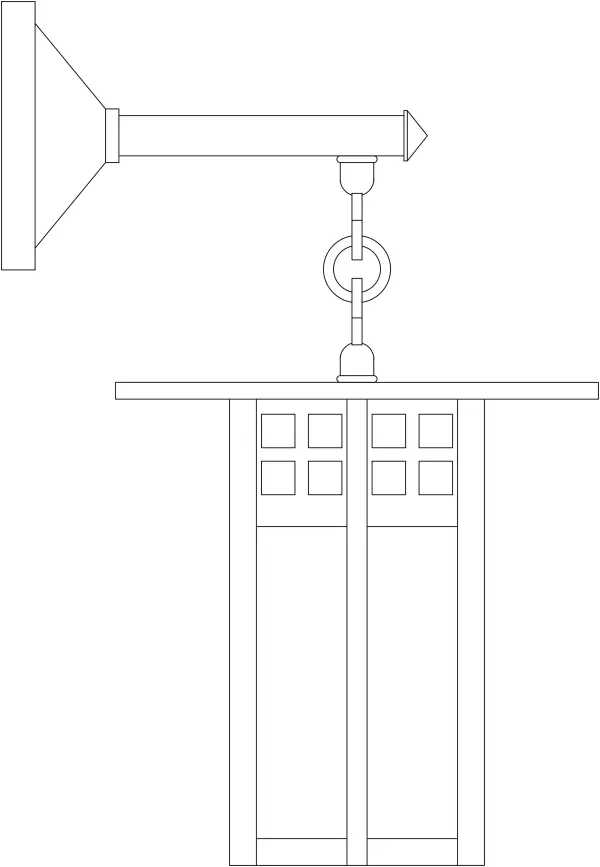 9" glasgow wall mount with straight arm