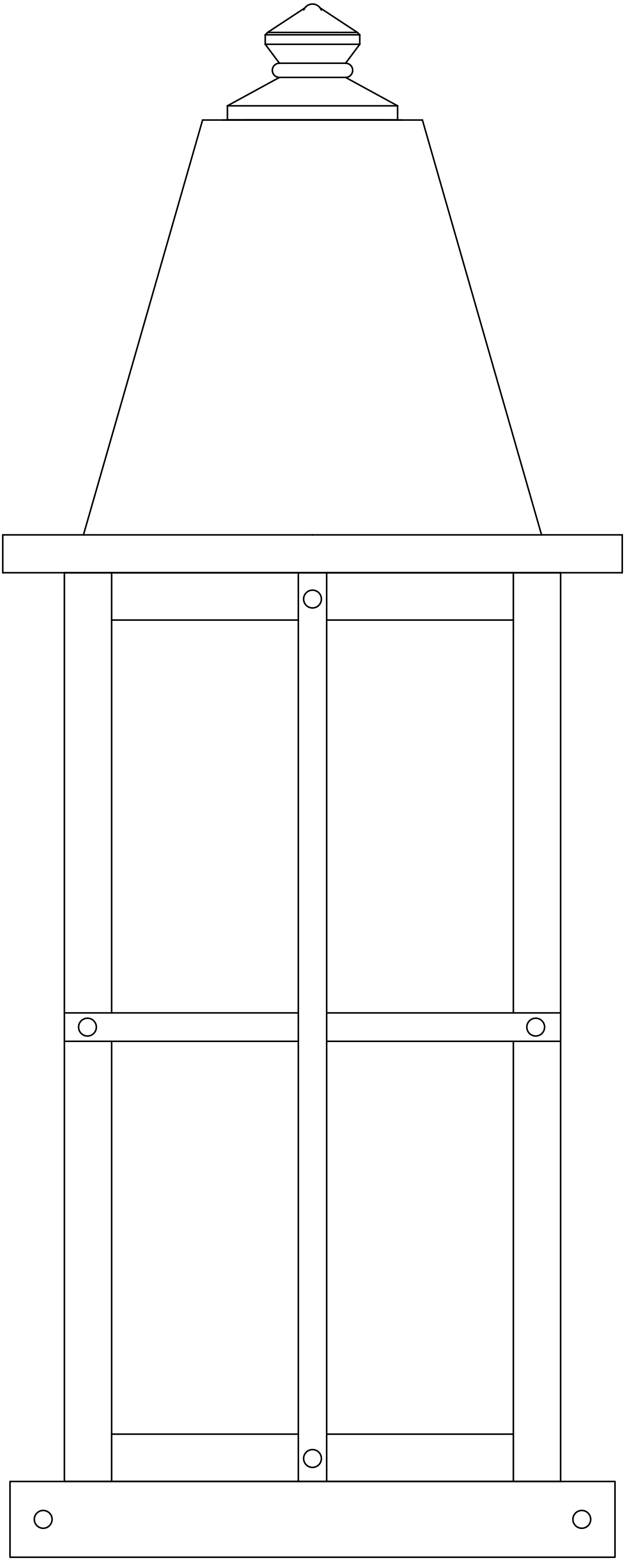 8" Hartford Long Body Column Mount