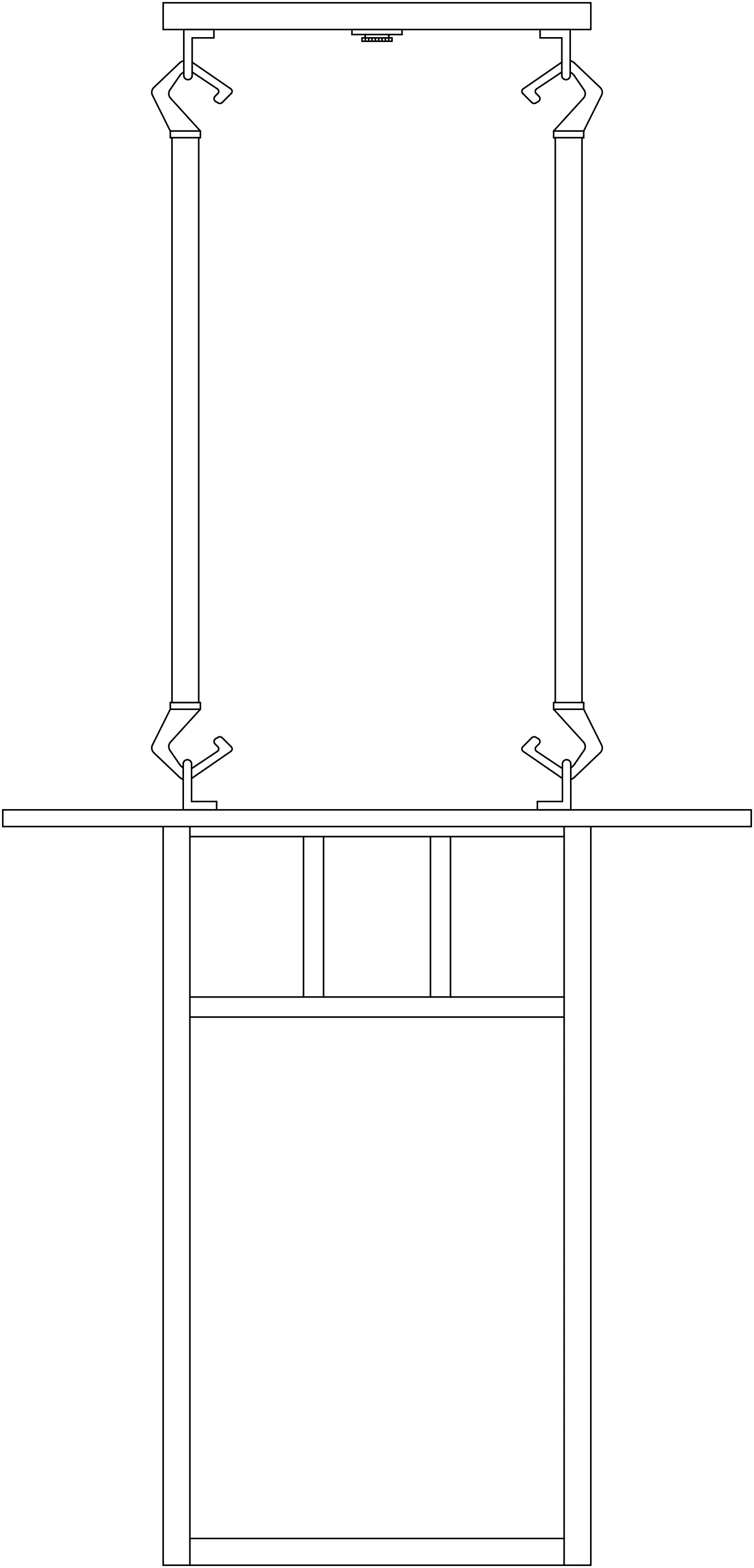 14" Huntington Hanging Pendant With Double T-Bar Overlay