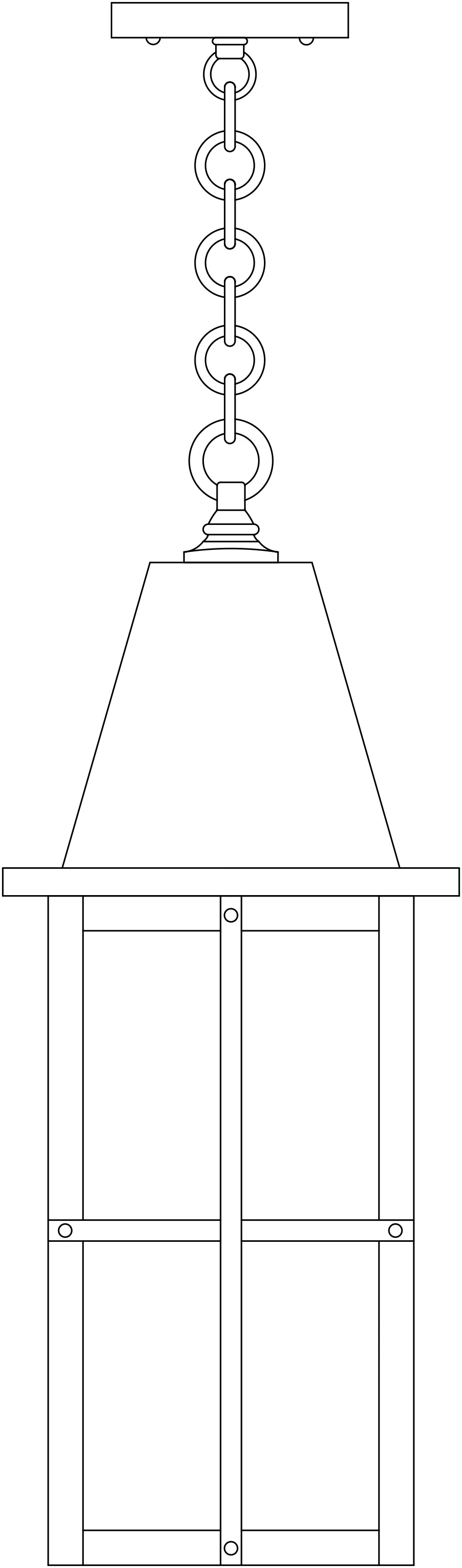 8" Hartford Long Body Pendant