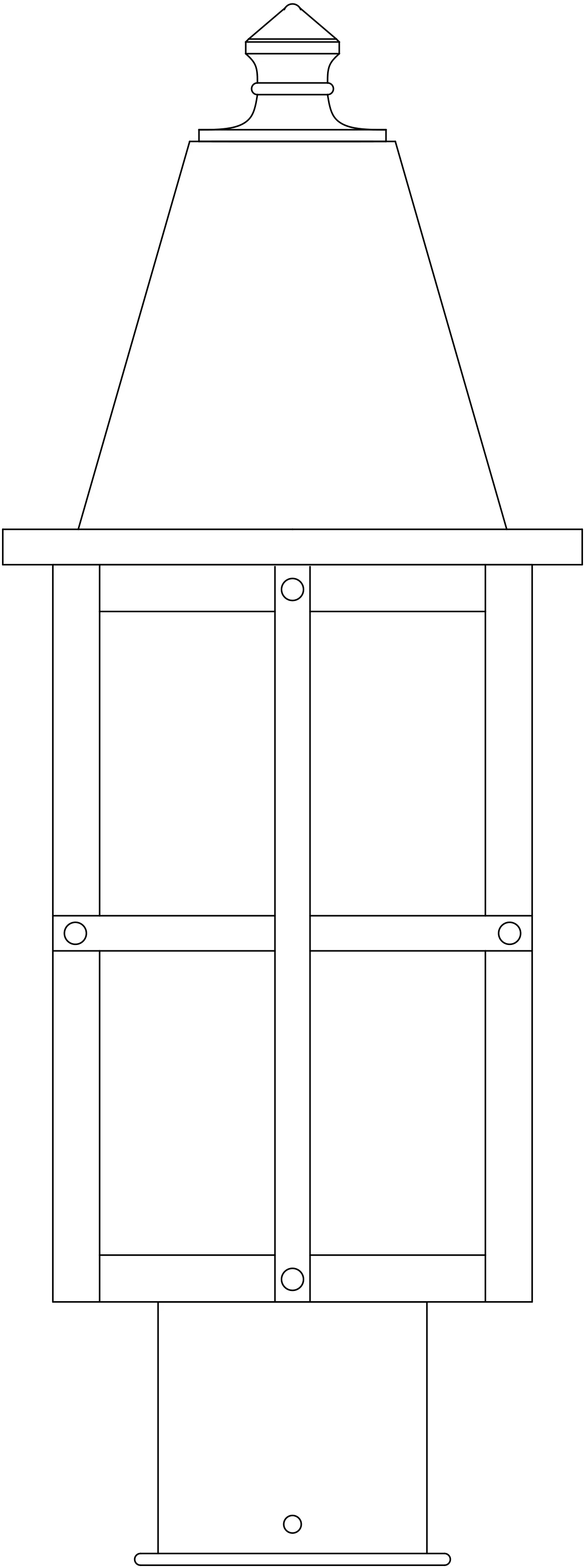 6" Hartford  Post Mount
