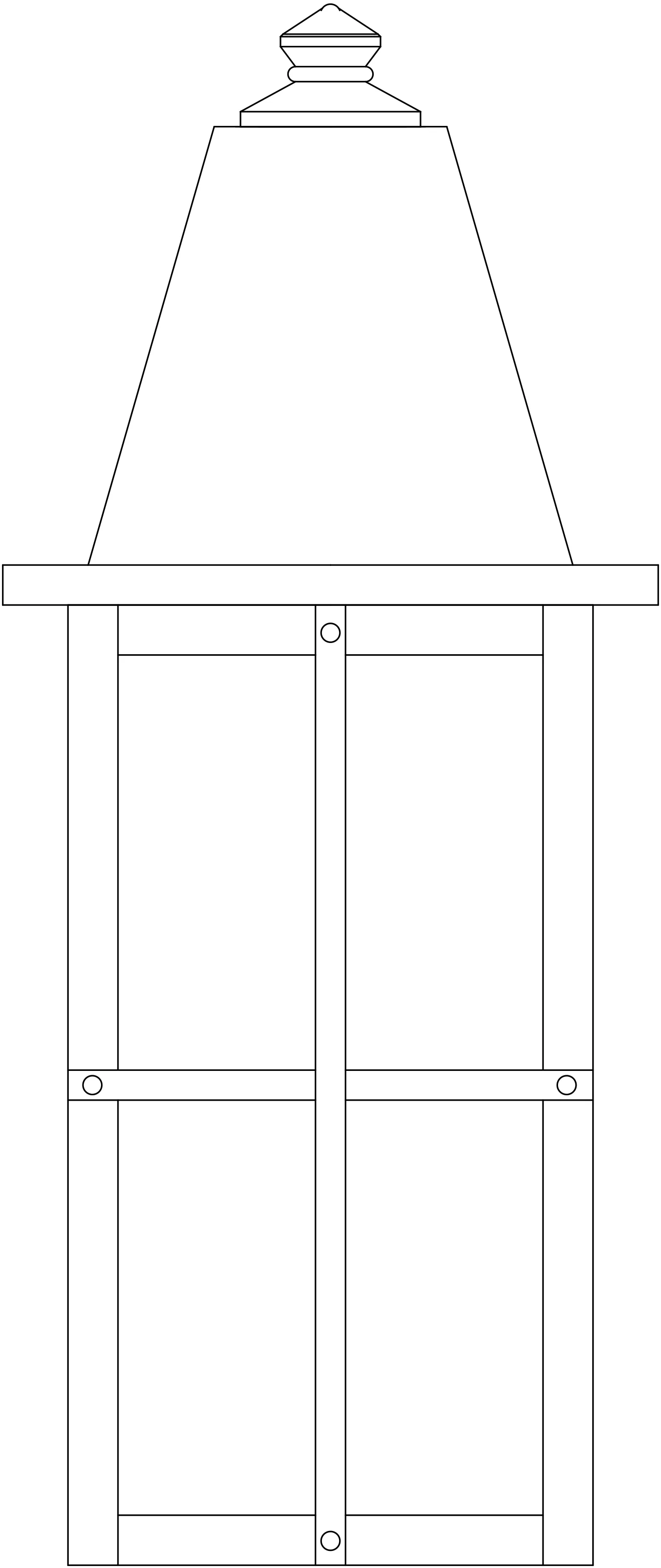 8" Hartford Long Body Flush Wall Mount