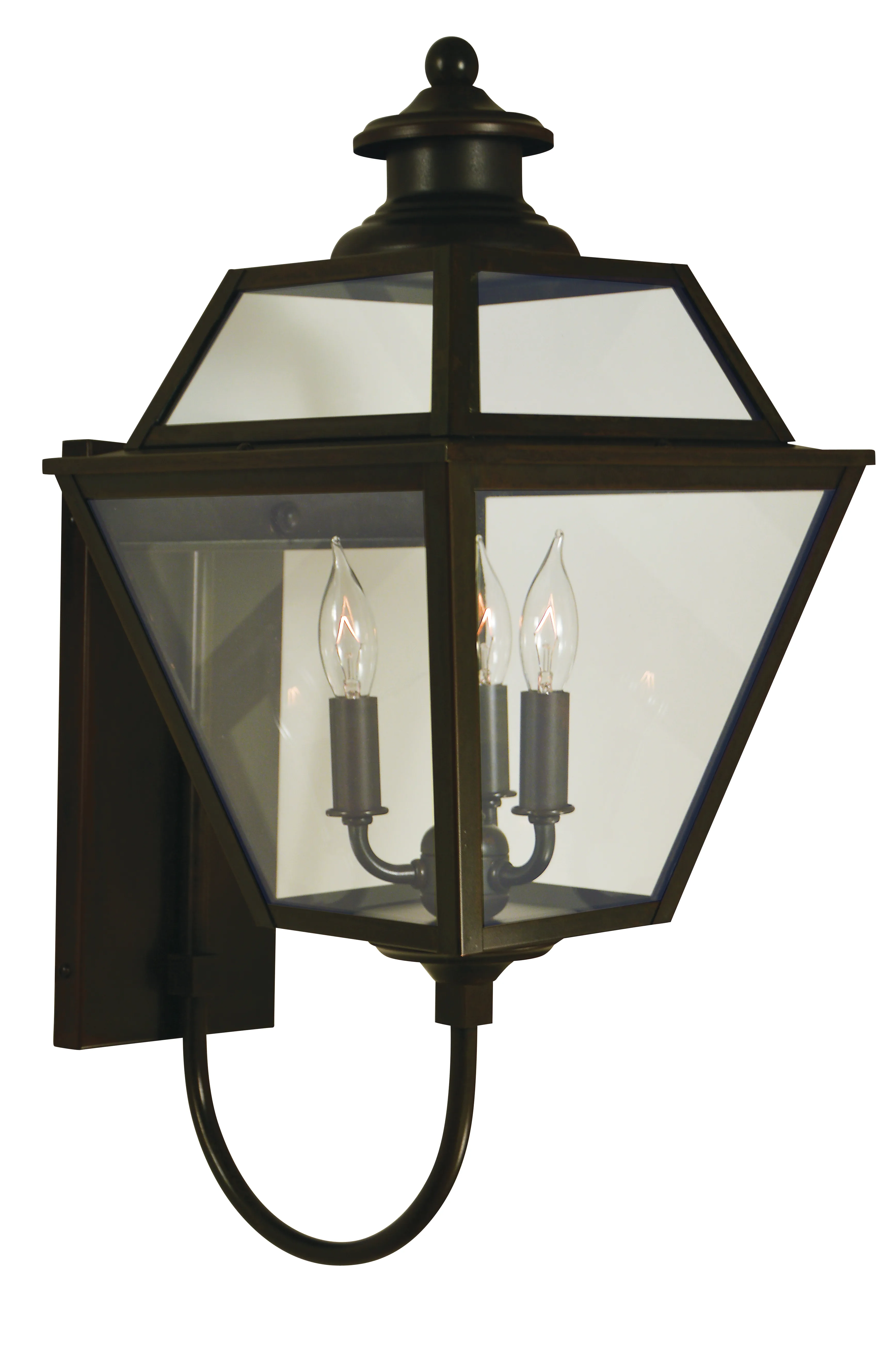 10" Inverness Wall Mount With Glass Roof