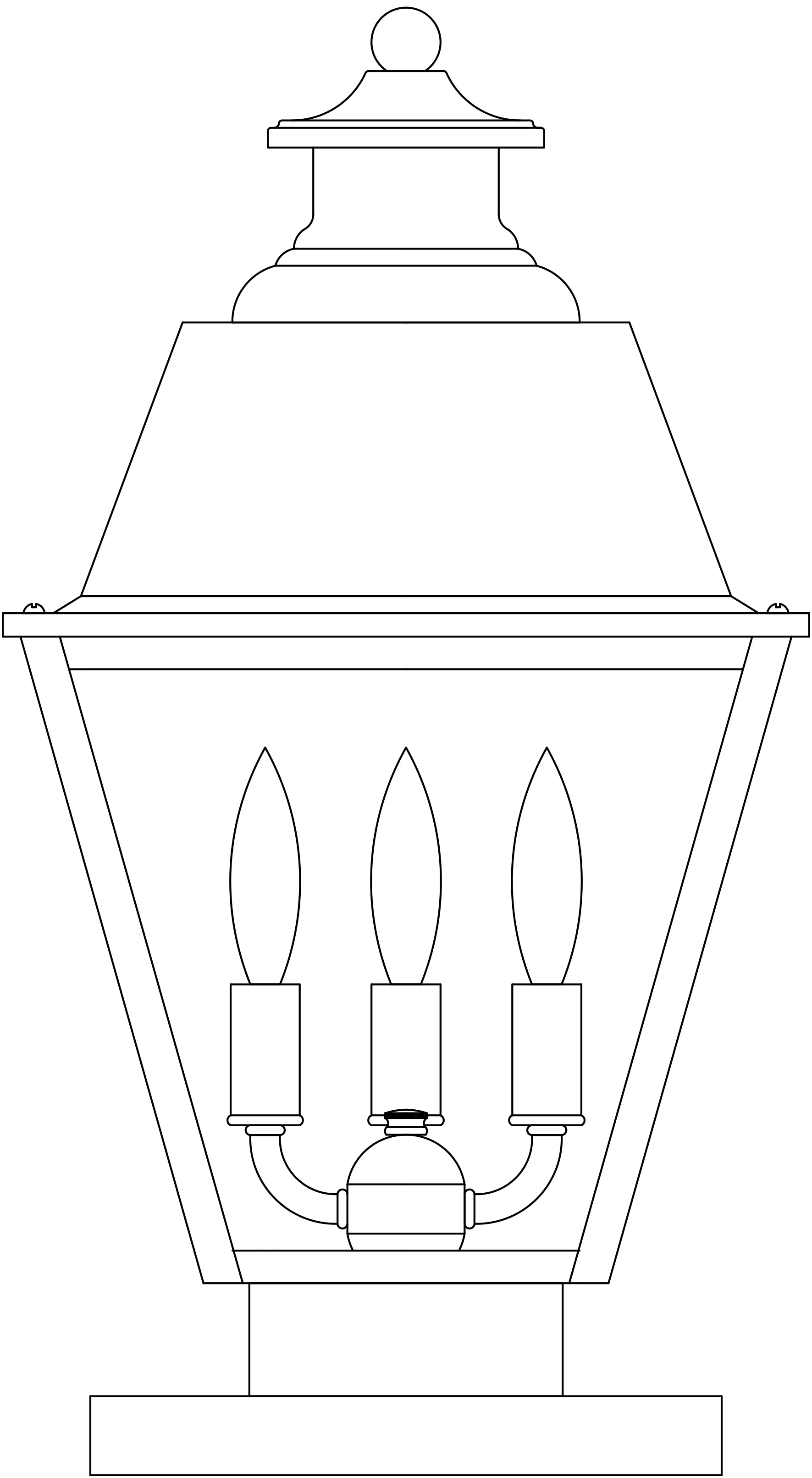 10" Inverness Column Mount With Metal Roof