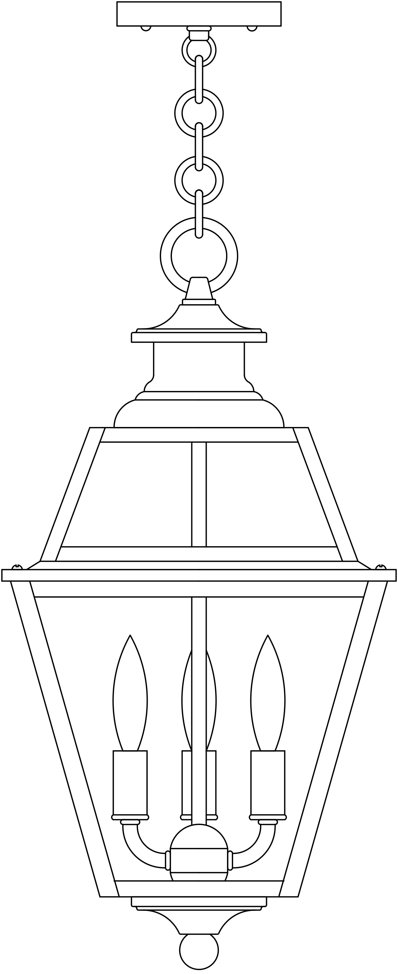 10" Inverness Pendant With Glass Roof