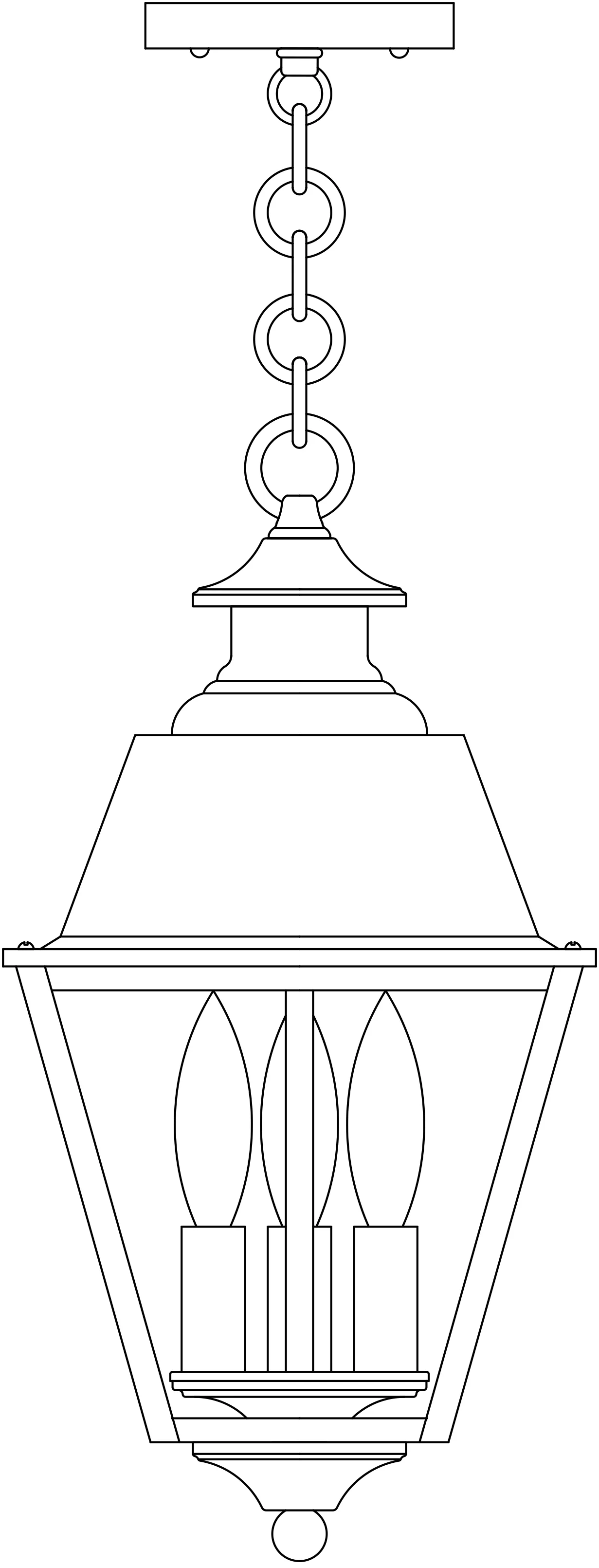 8" Inverness Pendant With Metal Roof