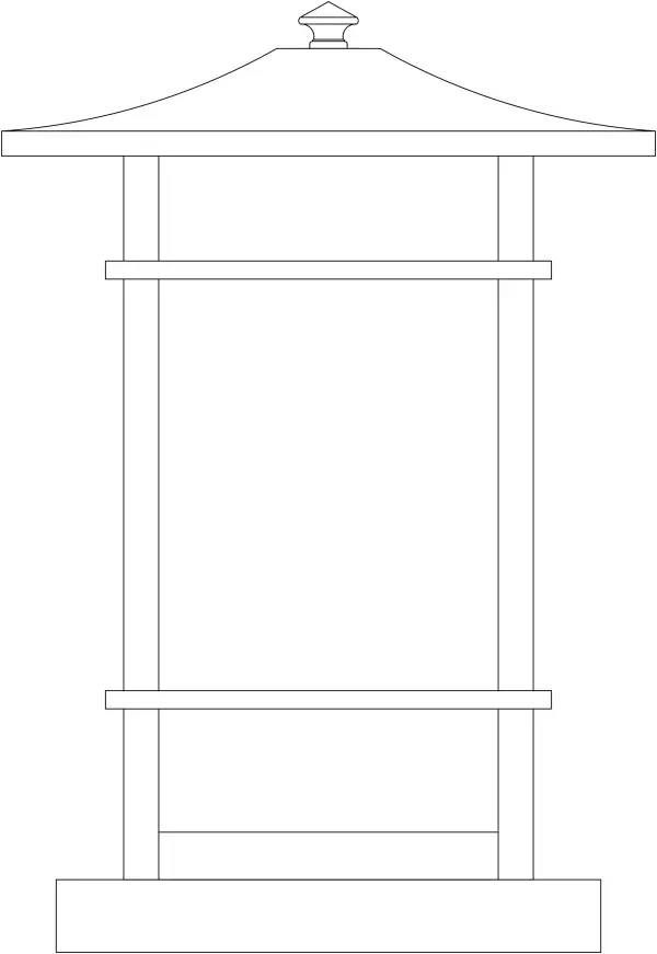 9" katsura column mount with toshi overlay