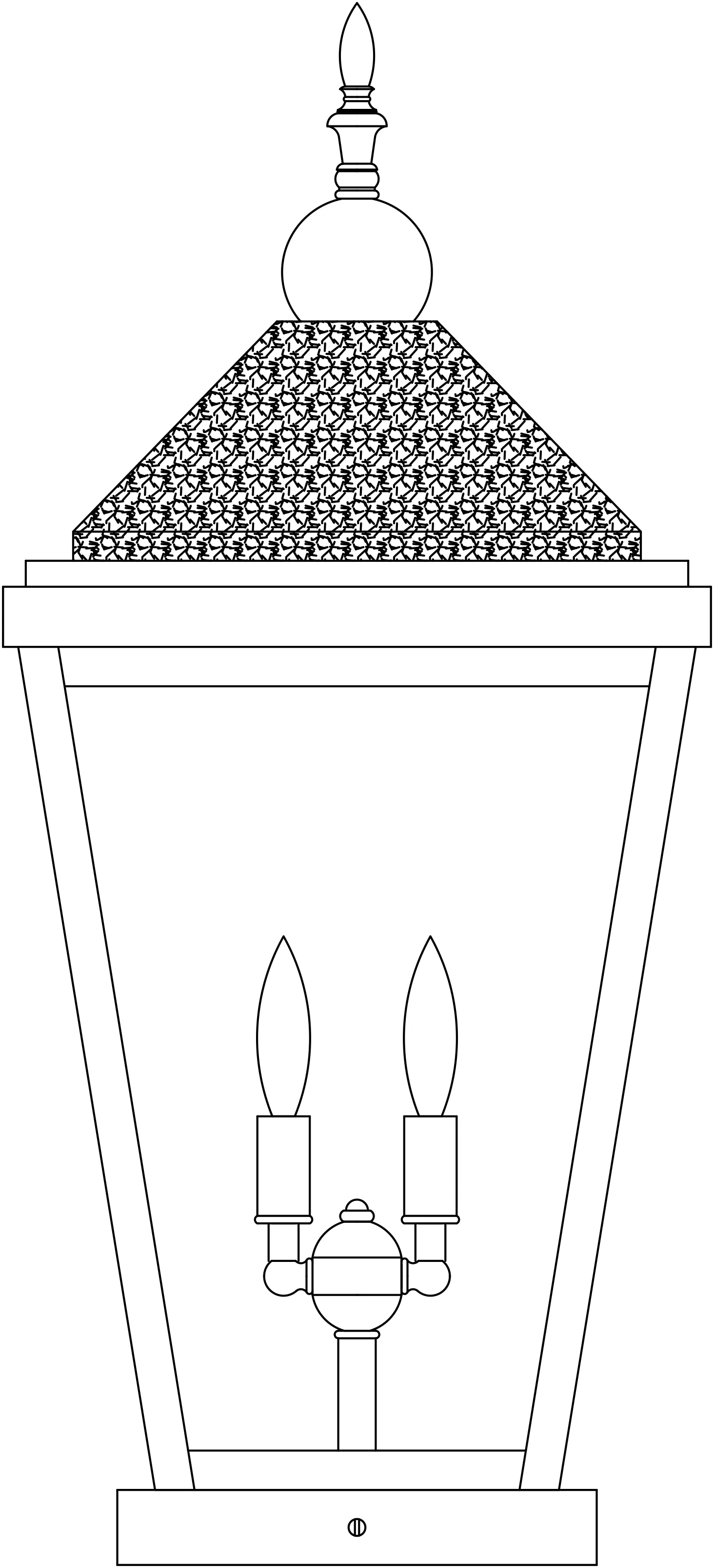 12" Lancaster Column Mount